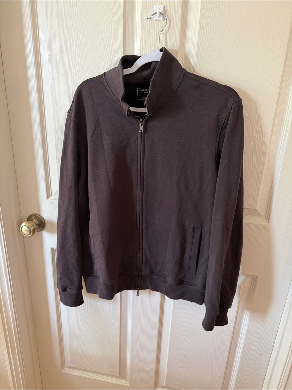 Todd Snyder Brown Zip-Front Sweat Jacket Sz M.  Box55